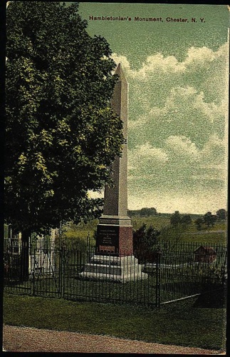 Hambletonian Monument Chester, NY. circa 1907. CHS-000466